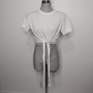 Aritzia Wilfred tie waist tee size S